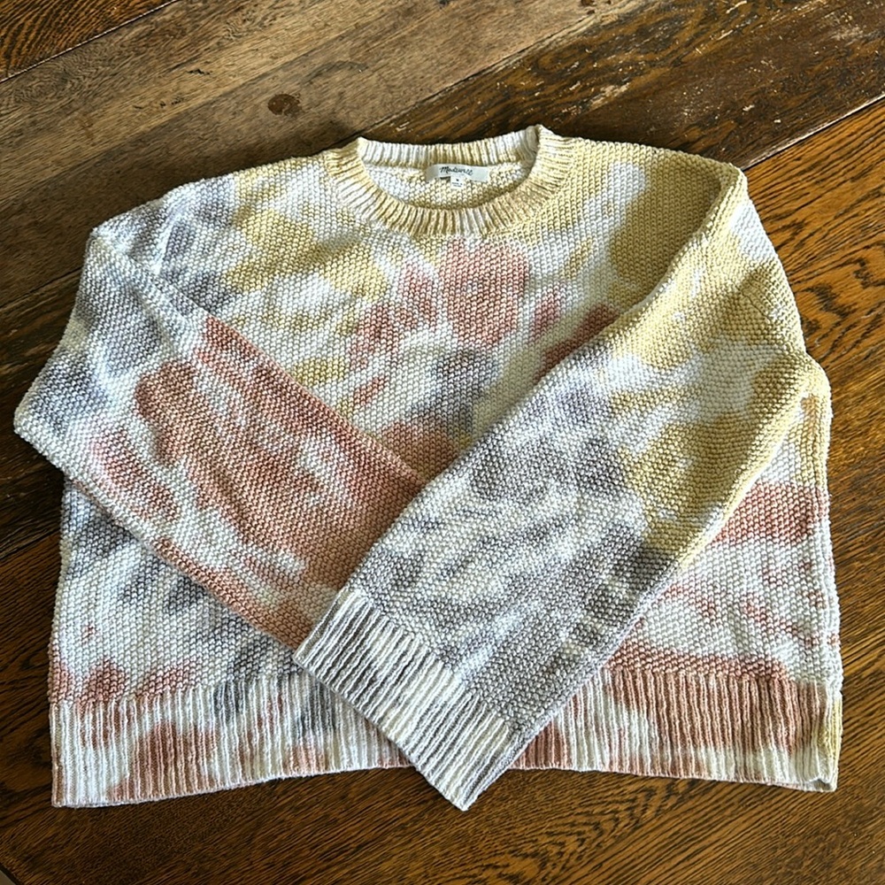 Madewell Tie-Dye Boxy Crop Sweater (M)